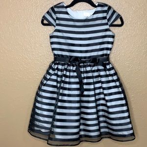Lavender Girls’ Shadow Stripe Dress